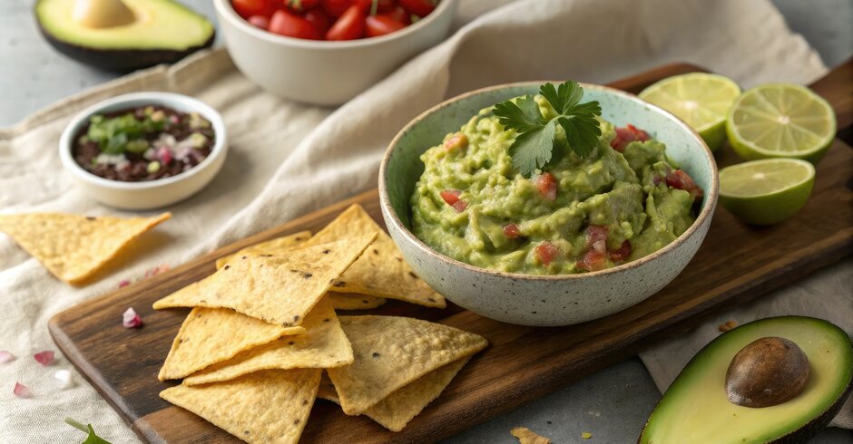 Alkaline avocado dip for the barbecue